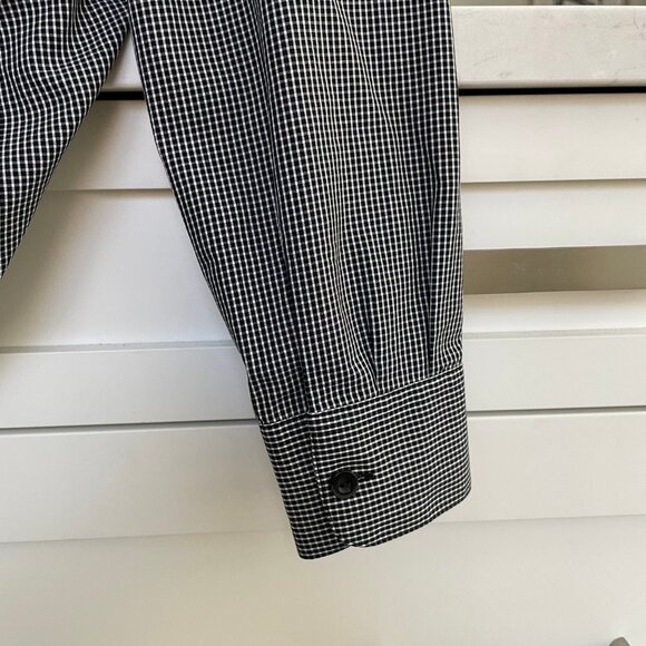 Foxcroft Lg Slv Button Down Cotton Check Wrinkle Free Shirt Blk+Wht Sz S NWOT - Picture 8 of 12